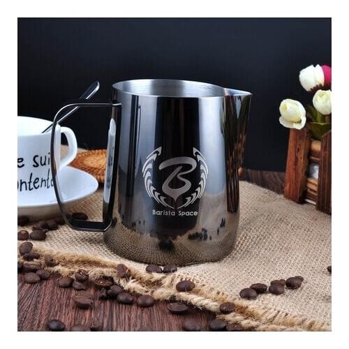 Barista Space Light Black Steel Milk Pot Pitcher 600 ml