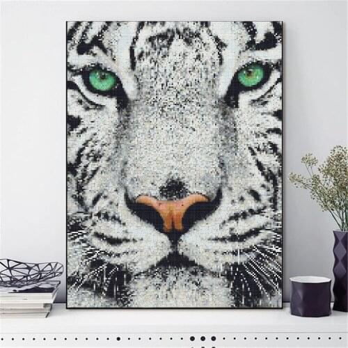 Tiger 5D 100% Full Drill diamond paint Cartoon Needlework Pattern Diamond Embroidery Cross Stitch Christmas Home Decor