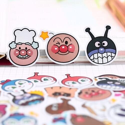 40pcs/pack Bread cuterman avatar Handbook Lovely Korean Cartoon Decoration Stickers Pack Ins Girl Heart Tool waterproof stickers