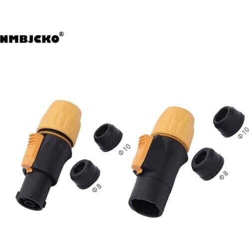 High quality 25pcs/lot 16A NAC3FX NAC3MX TRUE1 Powercon Cable input (female) Cable output (male) Connector. 16 amp. Yellow