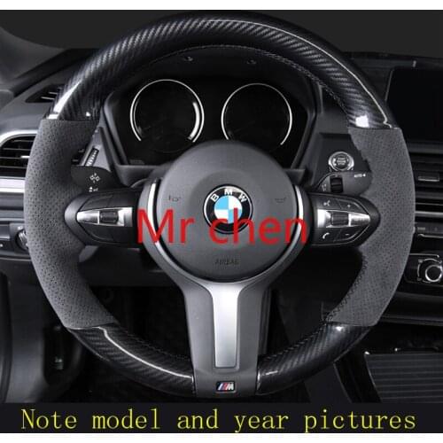 Customized Car Goods DIY Hand-stitched Suede Cow Leather Car Steering Wheel Cover for Bmw 325li5 530li6 Gt X3 X4 X5 Accessories