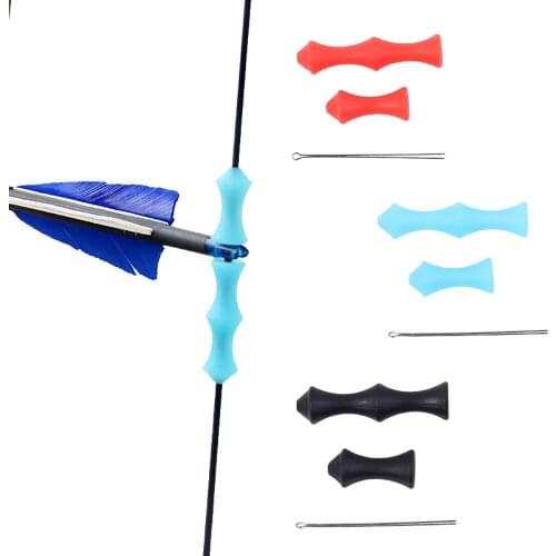 1 set Silica gel Bowstring Finger Guard Quick Shot Finger Protector for Traditional Recurve Bow Hunting Archery Accessories