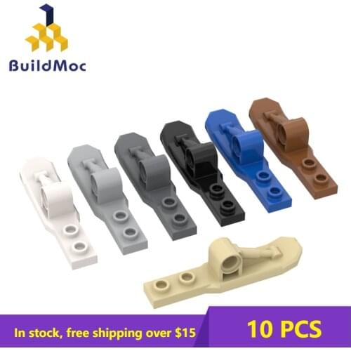10PCS MOC Bricks15540 1 x 6 x 1 Helicopter landing ski 1 x 6 with pinhole For Building Blocks Parts DIY Educational Parts Toys