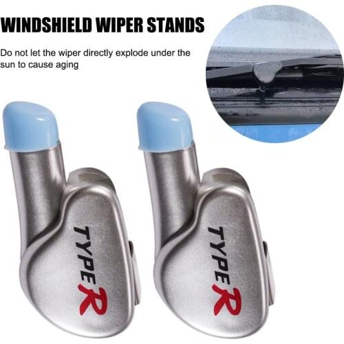 2Pcs Adjustable Car Windshield Wiper Stands Aluminum Alloy Wiper Blade Protector Stand Separator Cars Vehicles Tool Accessories