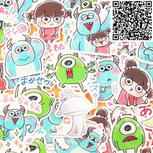 40 pcs Hand-drawn little monsters and girls Sticker For Skateboard Luggage Phone Styling Home Toy cartoon Waterproof Stickers