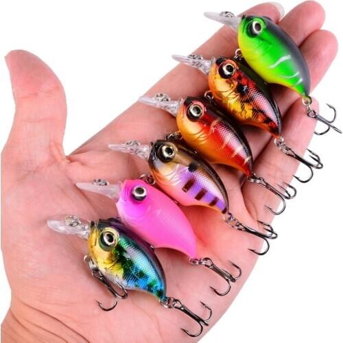 8pcs/lot Floating Crank Wobblers Fishing Lures 6cm 8.4g Japan Swimbait Artificial Hard Bait Bass Pike Crankbait Pesca Tackle