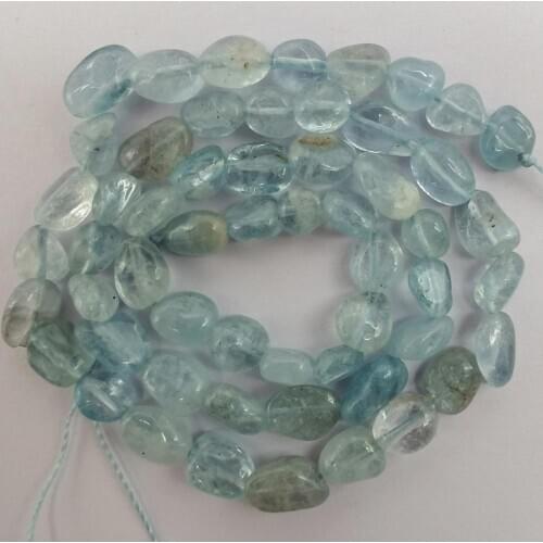 Irregular Gravel Shape 5-7mm Natural Aquamarin Stone Loose Beads Strand 16 Inch Jewelry For Woman Gift Making A224