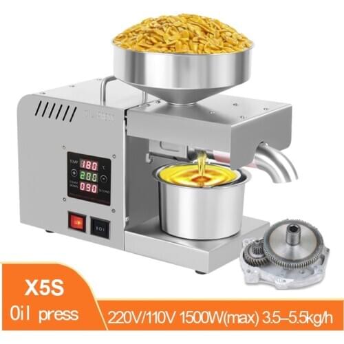 X5S Household Oil Press Intelligent Temperature Control Automatic Pumping Unit Flaxseed Olive Cold Oil Press
