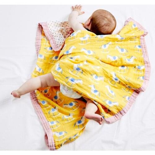 Baby Swaddle Blanket Organic Cotton Muslin Super Soft Newborn Wrap Swaddle 120*120 Kids Bath Towel Stroller Monthly Blankets