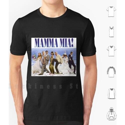 Mamma Mia Cast Poster T Shirt Print 100% Cotton New Cool Tee Mamma Mia Mama Mia Mia Mama Mamma Meryl Streep Amanda