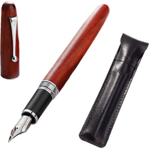 Jinhao New Wooden Fountain Pen High Quality 0.5mm Nib 2 Colors Luxury Wood Ink Pens Business Gifts Writing Office School Supplie