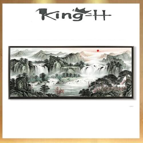 Chinese landscape painting Chinese landscape painting hall for office family living room decoration painting sofa