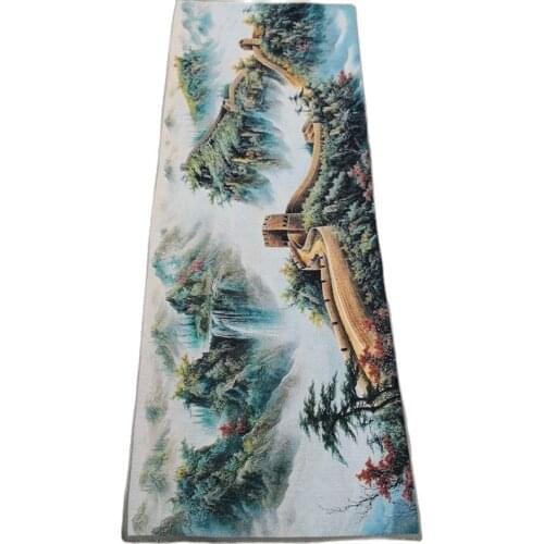China old silk Thangka like hanging painting Embroidery Landscape painting Great Wall of China