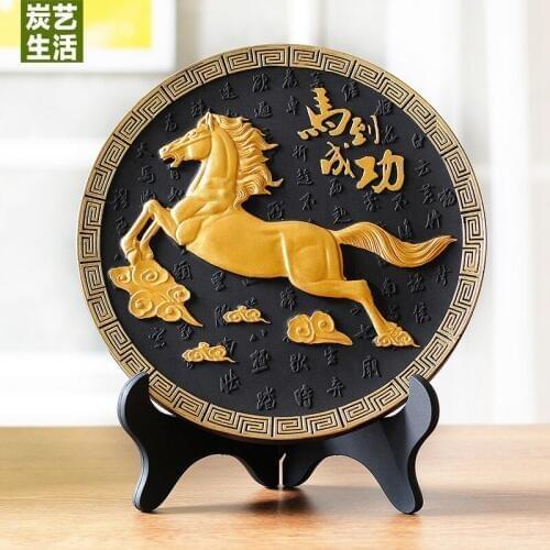 China Leader National gift HOME office Comapny TOP decoration thriving business efficacious Mascot FENG SHUI HORSE ART Ornament