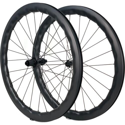 HULKWHEELS 700c Wheelset BWS Road Disc Carbon Wheels RD08 Center Lock /6 Bolt Lock Hub 50mm Depth 27 Width For Cycling