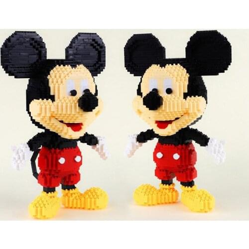 Disney Minnie Mickey Mouse block Diamond Assembly Building Blocks DIY 3D Model Cartoon Donald Duck block Toy Gift for children