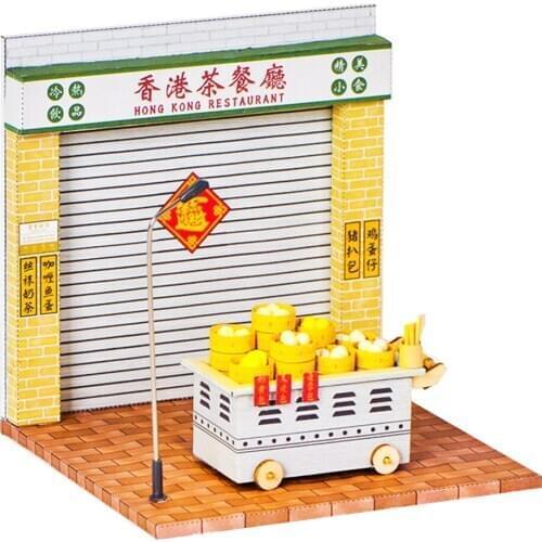 Doll House Furniture Wooden Miniature DIY Kit with Dust Cover Assemble Crafts Toy Best Birthday Gift For Children Girl