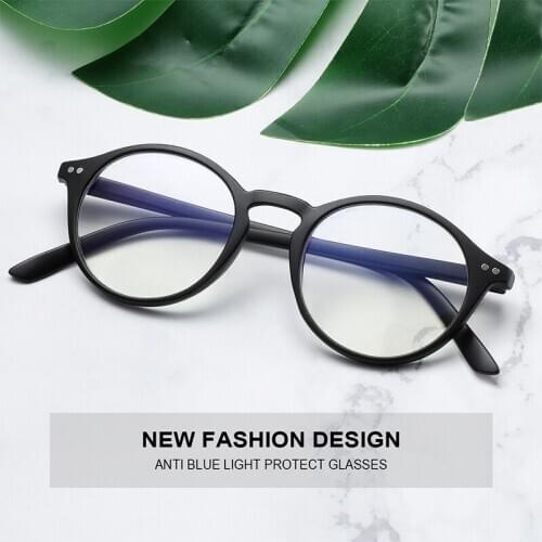 BLUEMOKY Blue Light Blocking Glasses Women Men Retro Round Anti Blue Light Protection Computer Glasses Frames Goggles Eyewear