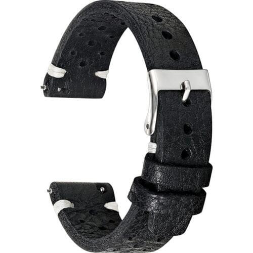 Onthelelvel genuine high cortical porous retro strap 18mm/20mm/22mm black brown red optional hot new Genuine Leathe