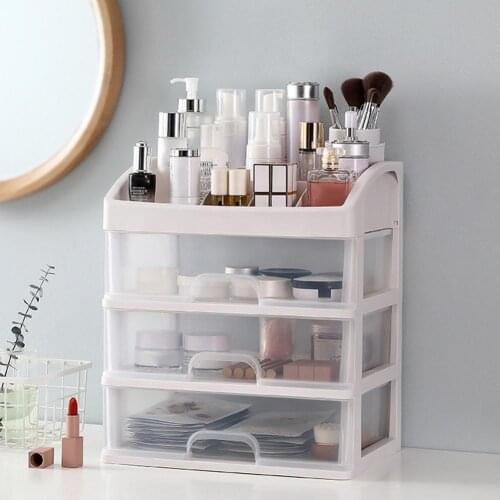 2/3 Layer Plastic Comestic Storage Box Makeup Organizer Brush Storage Box Jewelry Case Sundries Holder Jewelry Organizer Box