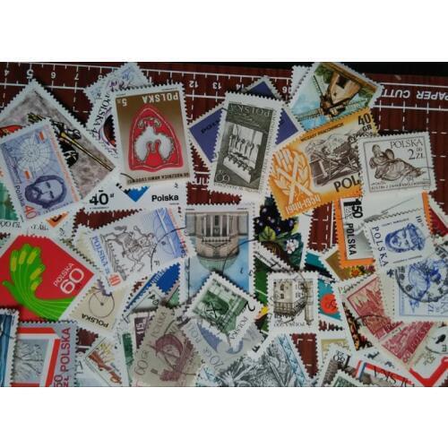 Poland Polska 100 PCS/ lot All Commemorative Used Postage Mark With Post Mark In Good Condition For Collection