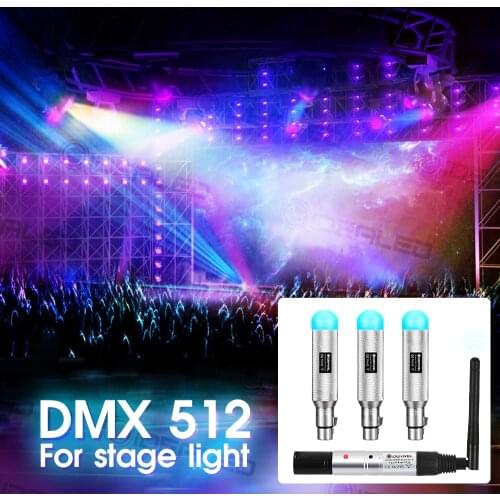 Dmx512 Receiver Transmitter with Battery Dmx Light Wireless Dj Stage Lighting 2.4GISM 500M Distance Communication Receiver Music