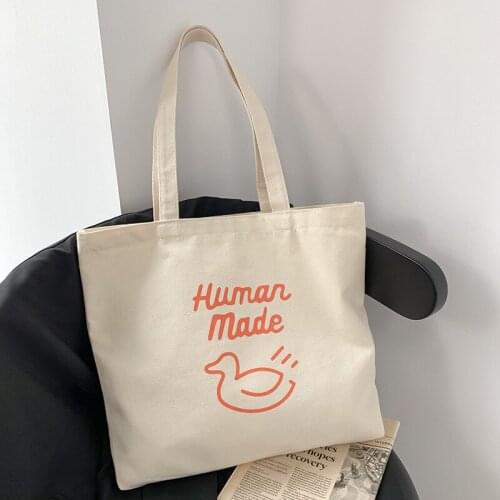 Simple Women Large Capacity Canvas Shopping Bags Girls Protable Book Tote Handbags Daily Use Foldable Ladies Shoulder Bags