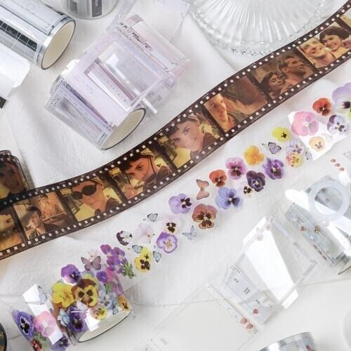 INS Forest Series Transparent PET Washi Tape DIY Scrapbooking Sticker Label Vintage Masking Tape School Office Supply