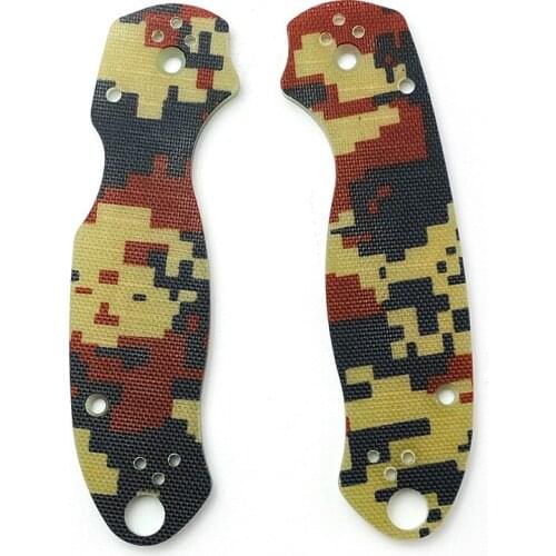 1Pair Patches Anti-slip Custom G10 Material Grip Knife Handle DIY Accessories For Spyderco Para 3 Scales C223GP