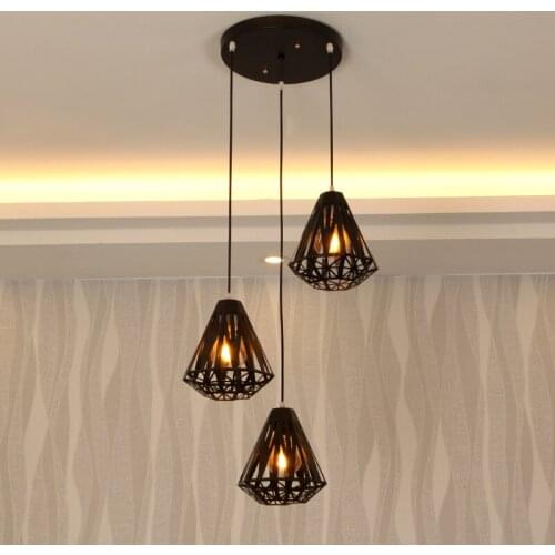 Modern Creative Pendant Light Rhombus Shape Chandelier Bedroom Living Room Dining Room Led Lighting