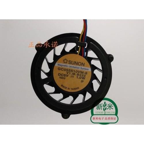 SUNON GC055510VM-8 V1.M.B222 DC 5V 1.0W 4-wire Notebook Cooling Fan