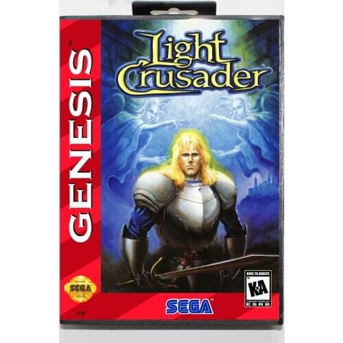 Light Crusader 16 bit MD Game Card With Retail Box For Sega Mega Drive For Genesis