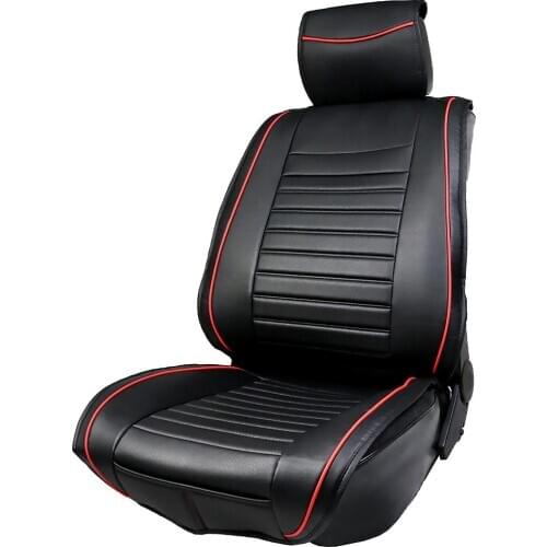 Universal Car Seat Cover Four Seasons Front Seat PU Cushion Protector Comfortable Dirty-Resistant and Easy Clean Senior