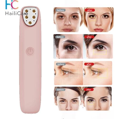 RF EMS Red Light Electric Eye Vibration Massager Anti-Ageing Wrinkle Dark Circle Removal Skin Lift Beauty Care Pen Massager
