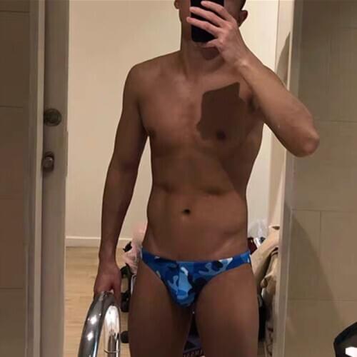 WD214 sexy camouflage swimwear men swim shorts hot low waist tight boy swimsuits sunga pool gay men swimwear bikinis samll size