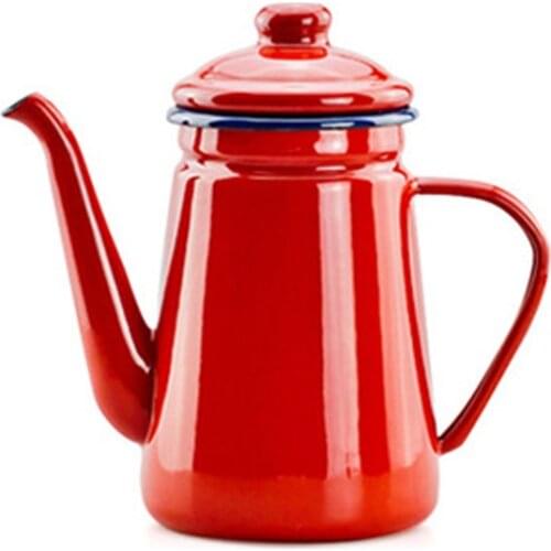 Japanese Enamel Coffee Pot Hand Tea Kettle Induction Cooker big capacity 1100ml