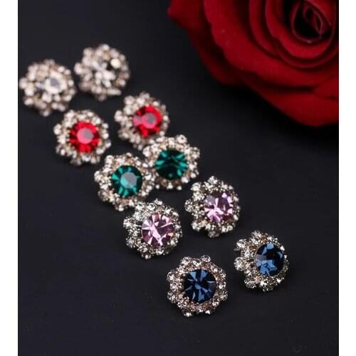 2021 New Korean Fashion Luxurious and Shiny Large Rhinestone Natural Crystal Earrings Woman of Earrings Gift Jewelry Wholesale
