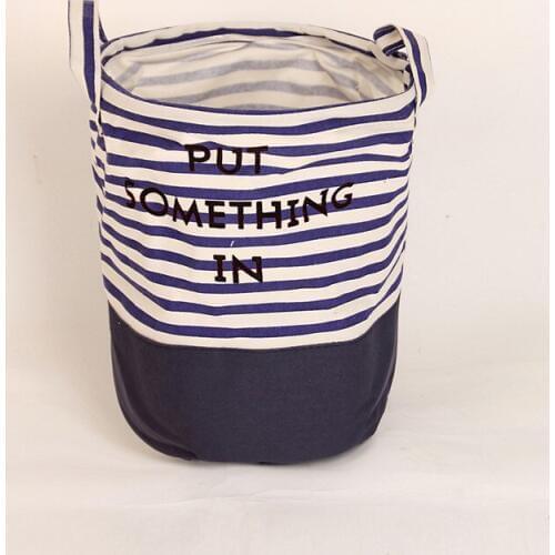 1PC Durable Storage Baskets Cotton Linen Foldable Laundry Baskets For Laundry Toys And Other Home Use OK 0544