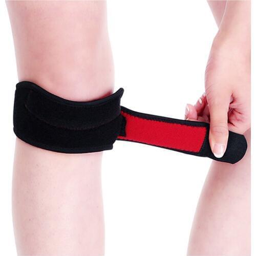 1PC Adjustable Patella Wrist Knee Tendon Strap Protector Guard Support Pad Belted Sports Knee Brace Black Fitness Supplies