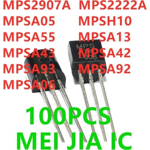 100PCS MPS2907A MPS2222A MPSA05 MPSH10 MPSA55 MPSA13 MPSA43 MPSA42 MPSA93 MPSA92 MPSA06 Free shipping