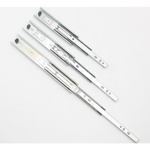 Drawer Track Drawer Slide Three Rail Drawer Guide Rail Slide Rail Furniture Hardware Fittings, Slipway 2 Pieces