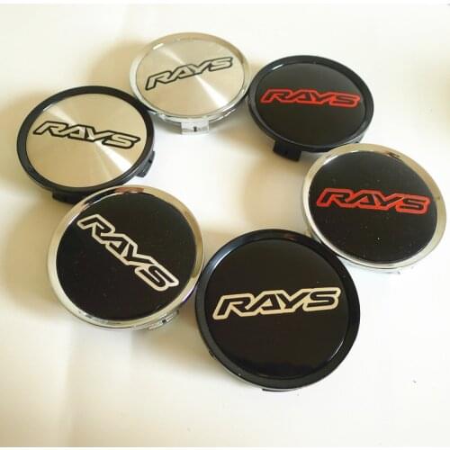 4pcs 74mm 70mm For RAYS Wheel Center Hub Caps Car Styling Emblem Badge Logo Rims Cover 65mm Stickers