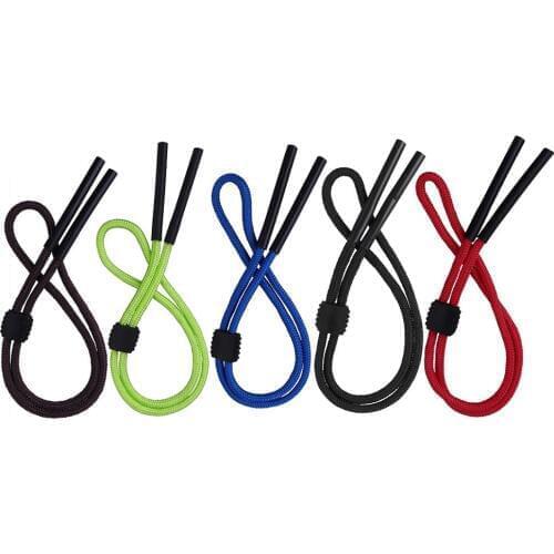 5Pcs Sunglasses Retainer Eyeglass Safety Strap Rope Adjustable Eyewear Holder Fastener Sport Neck Cord Chain Rubber Lanyard Clip