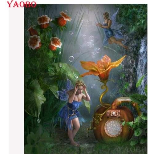 5d Diamond Painting Rhinestones Embroidery Cartoon elf flowers Diy Diamond Painting Cross Stitch Mosaic Home Decor Needle Kit