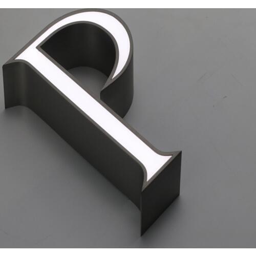 Acrylic front Illuminated Letter stainless steel side for shop advertising