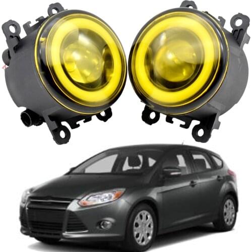 Car LED Fog Light Angel Eye Daytime Running Light DRL H11 12V Styling For Ford Focus MK2 MK3 2004-2015