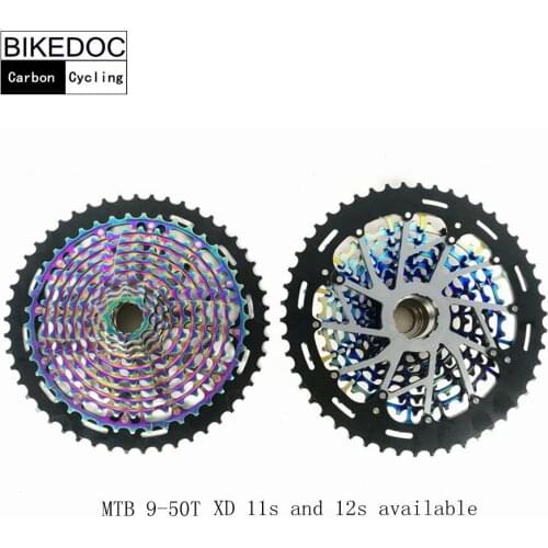 BIKEDOC Road Bike MTB Rotation 555% Bicycle Parts 12 Speed 9-50T 380g Chrome Bicycle Cassette Free Wheel 11Speed
