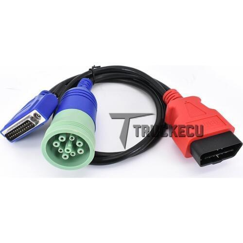 9Pin + OBDII Cable J1708 J1939 J1962 for DPA5 Portocol Adapter 5 OBD II diagnostic cable