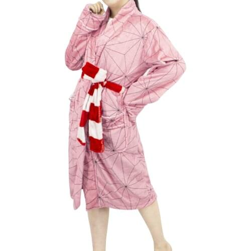Anime Demon Slayer:Kimetsu no Yaiba Kamado Nezuko Bathrobe pajamas Cosplay Costume