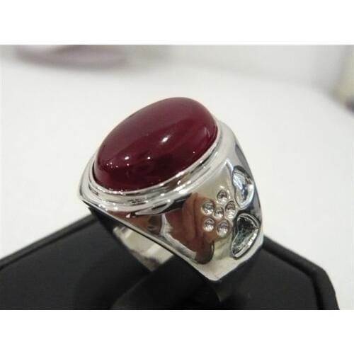 Fine men/womens red jade/opal love ring #9,10,11,12